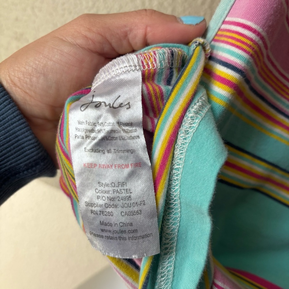 Joules Original Women’s 10 Striped Preppy Tank Top Colorful - Picture 7 of 8